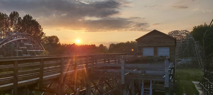 the sun is setting