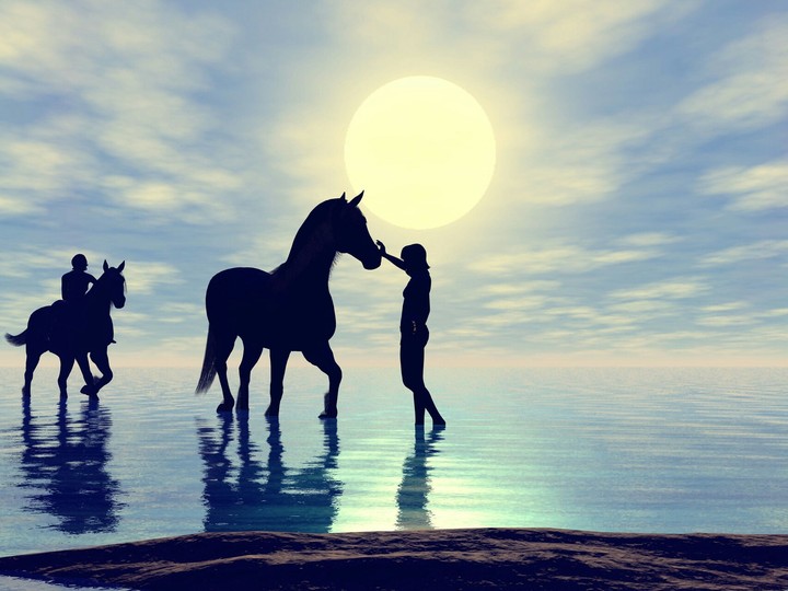 girl with horses