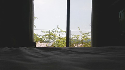 window and bed