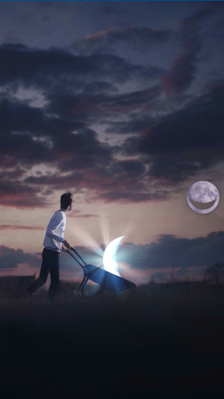 The moon is happy.....
