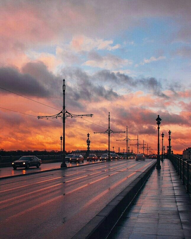 sunset in St. Petersburg