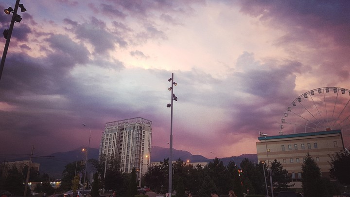 almaty sunset