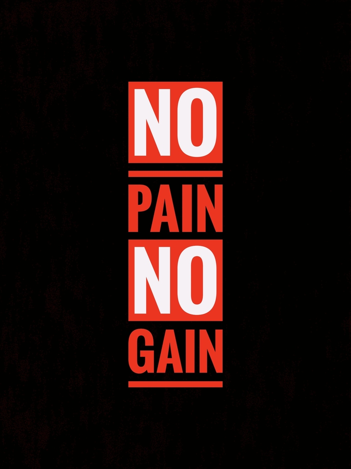 no pain no gain