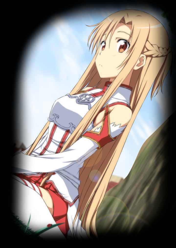 Ausa SAO black edges. cute anime girl