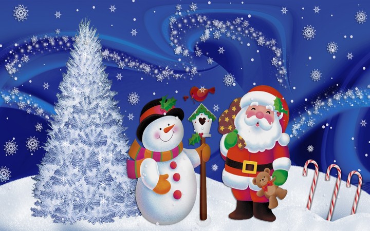 Santa And Snowy
