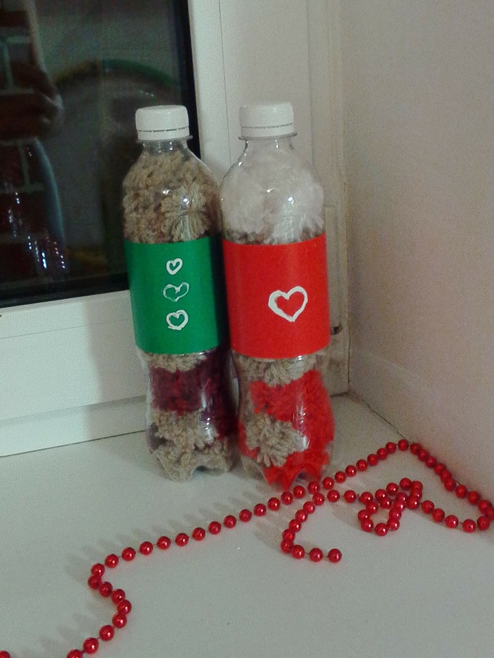 мой diy "новогодние бутылочки"