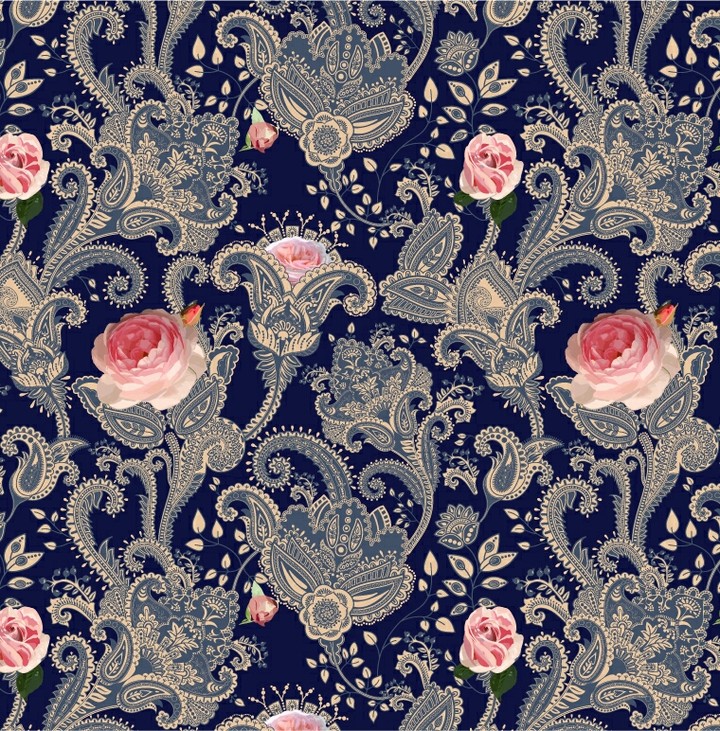 paisley and roses