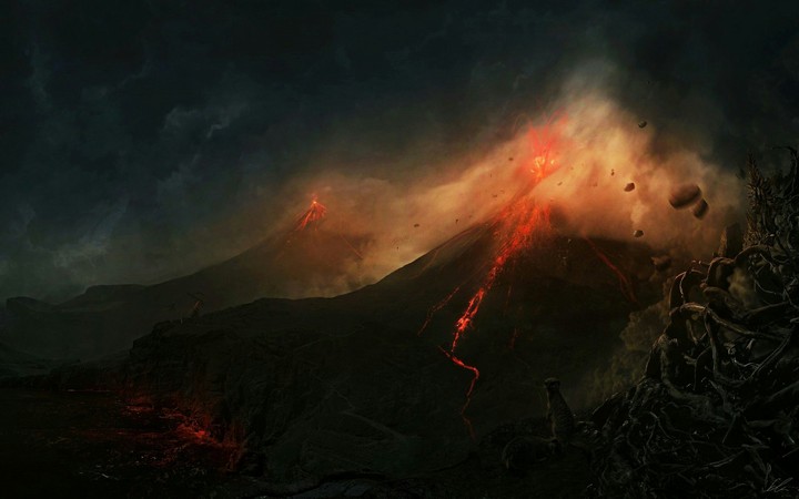 The volcano