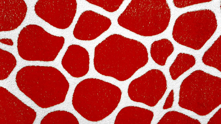 dark red stains
