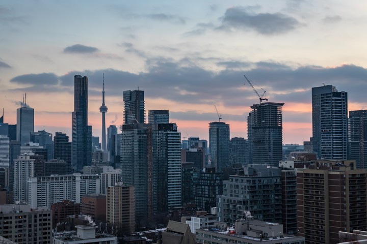 Toronto Skyline during a winter sunset