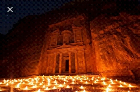 Petra at night
