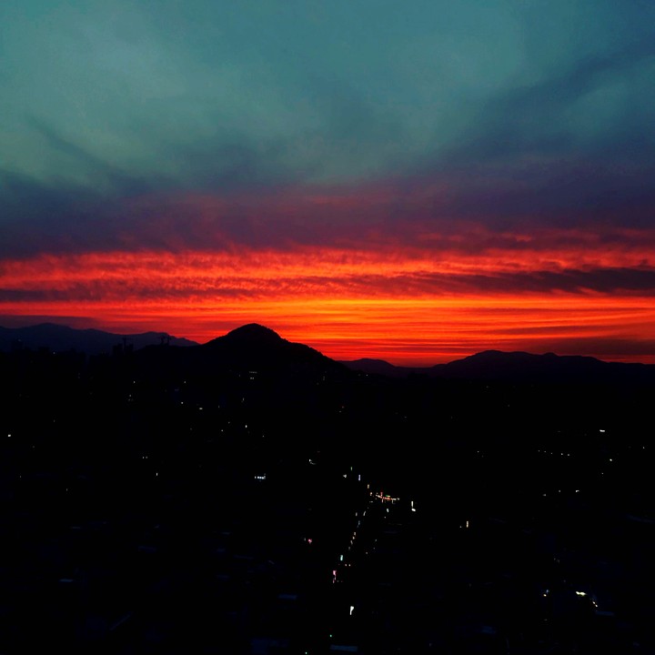 sunset in my house