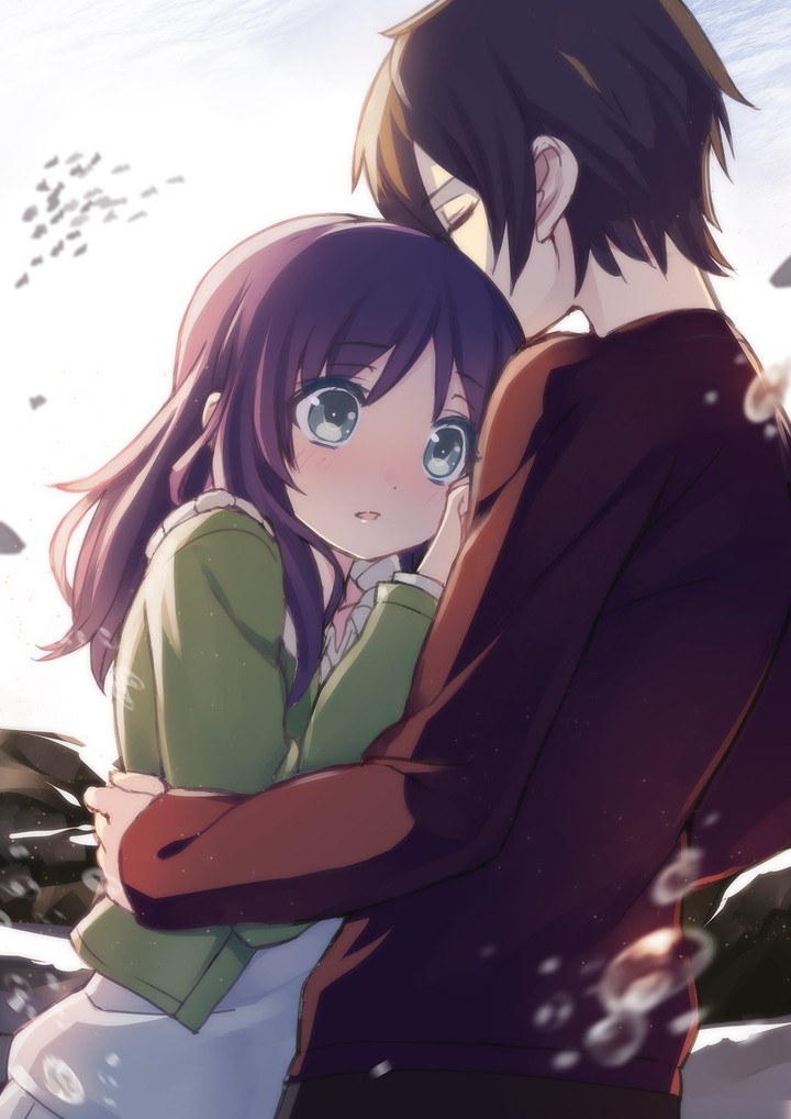Anime Love Couples Hug