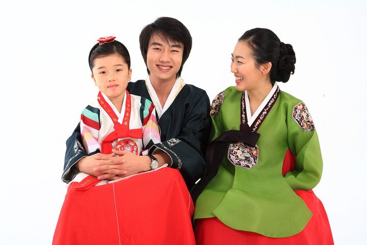 Family in Korean Dress
