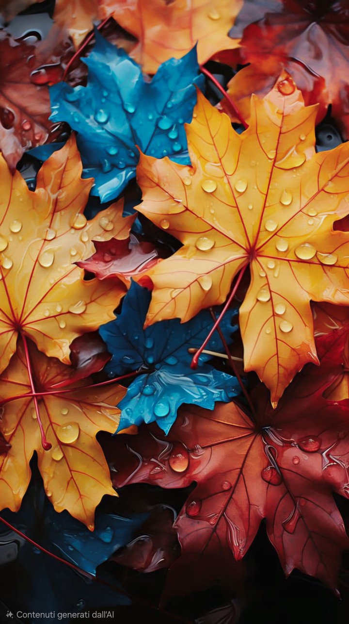 BLUE AUTUMN LEAVES