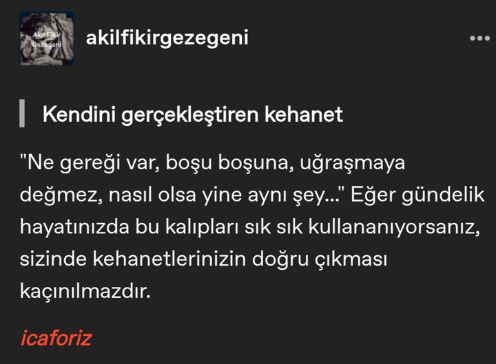 kendini gerçekleştiren kehanet