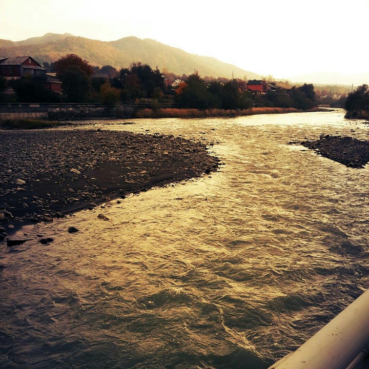 Terek river. Vladikavkaz.North Osetia. Russia