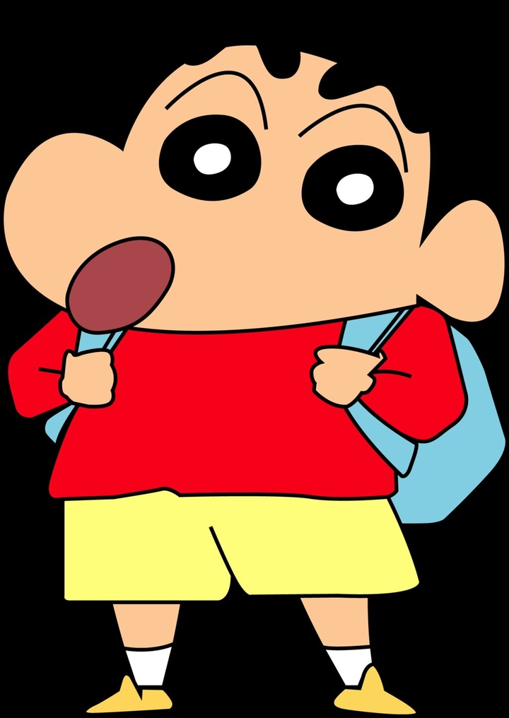 Shinchan wearing bag