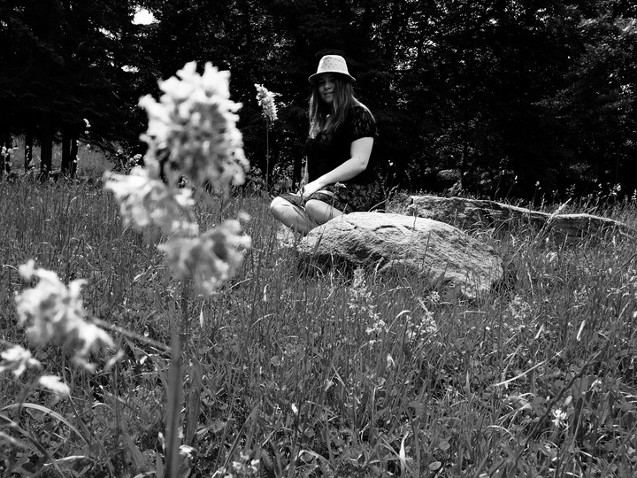 Black and white