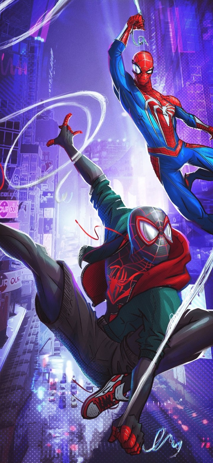 Spider-Man Miles Morales and Peter Parker
