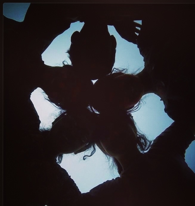 friends silhouette love bonding friendship