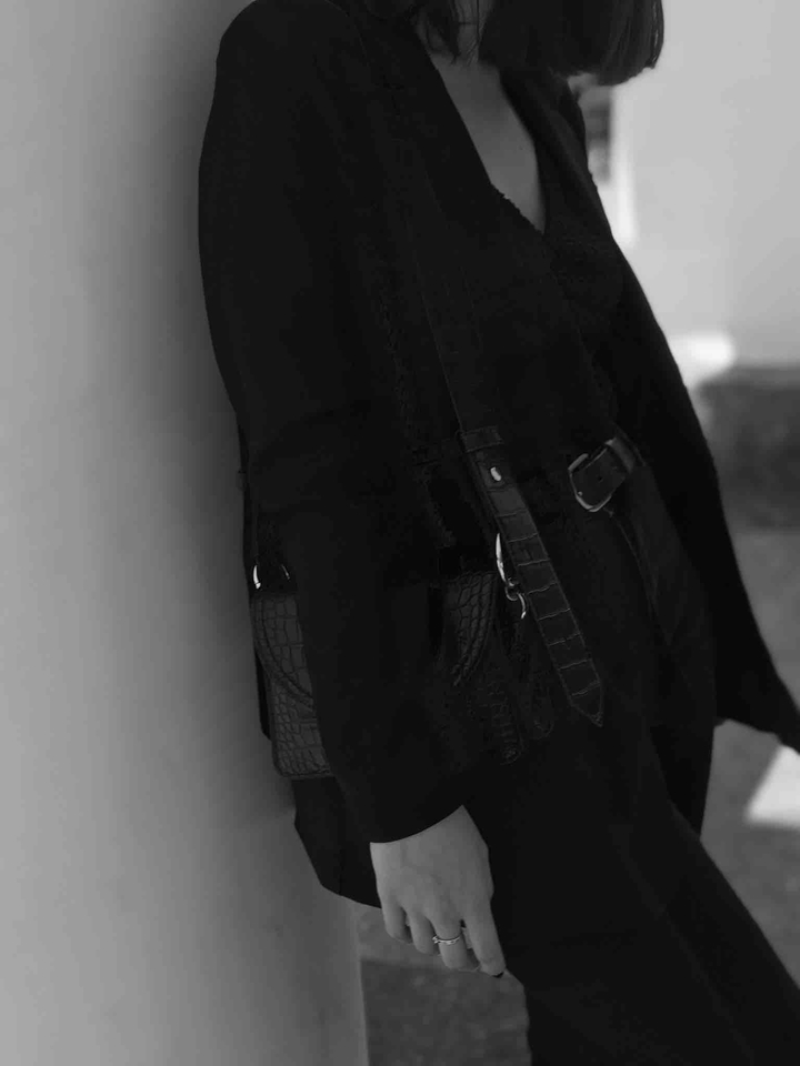 black and white