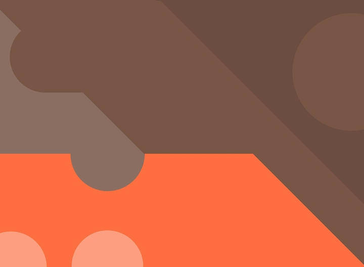 Deep orange on brown