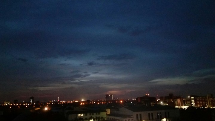 Kolkata,after sunset: evening sky