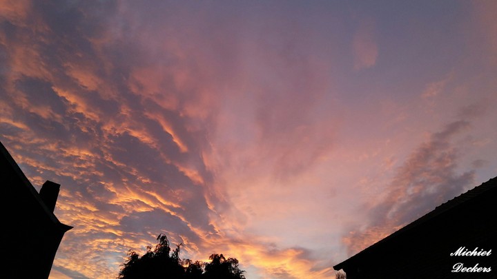 The sunset leaves beautiful colours