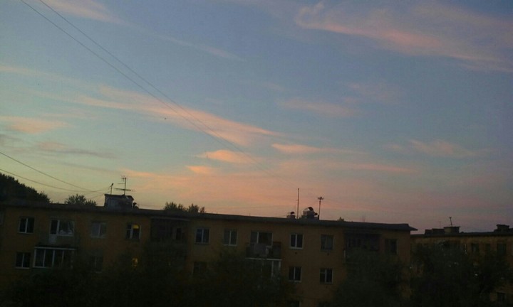 Sunset.