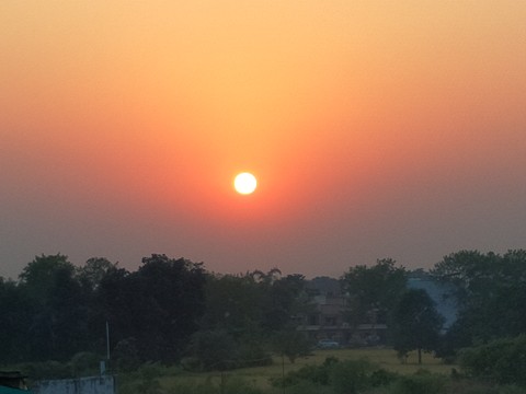 Sun, Sunset, Afterglow