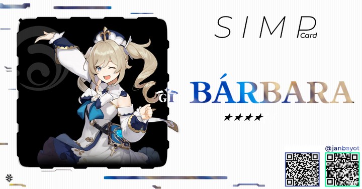 Genshin Impact / Bárbara simp card