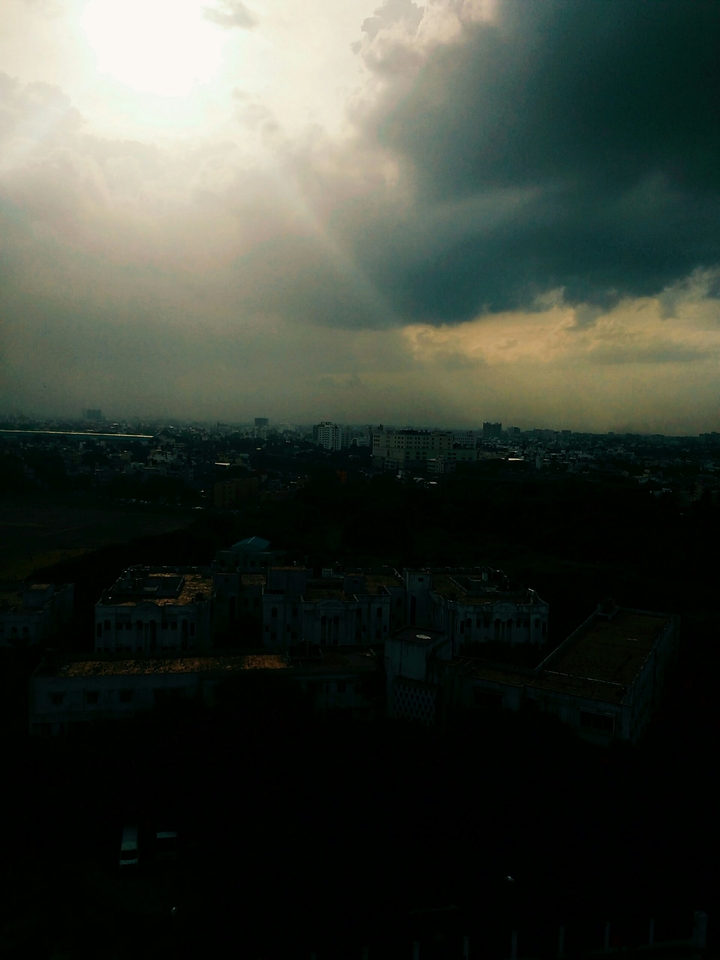a dark cloud and a ray of hope