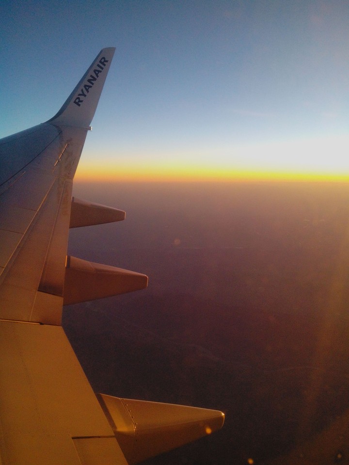 Sunset from plane