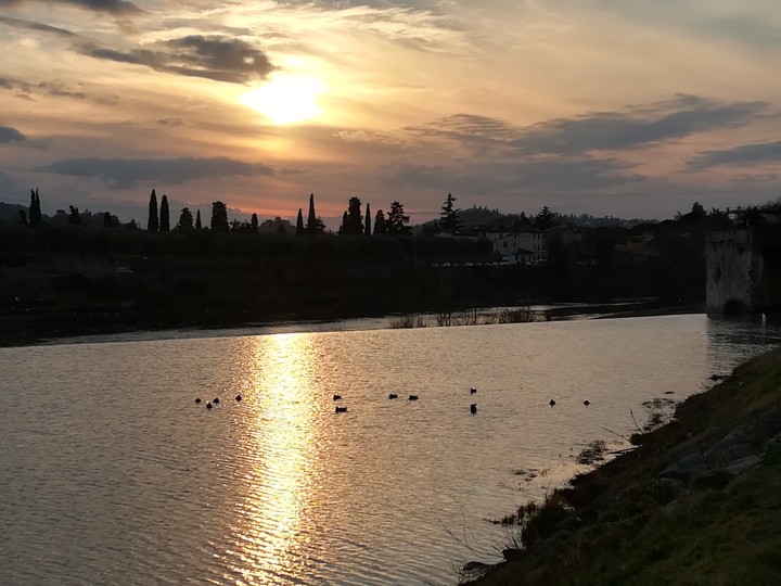 Sunset on the Arno. (Florence. Italy)