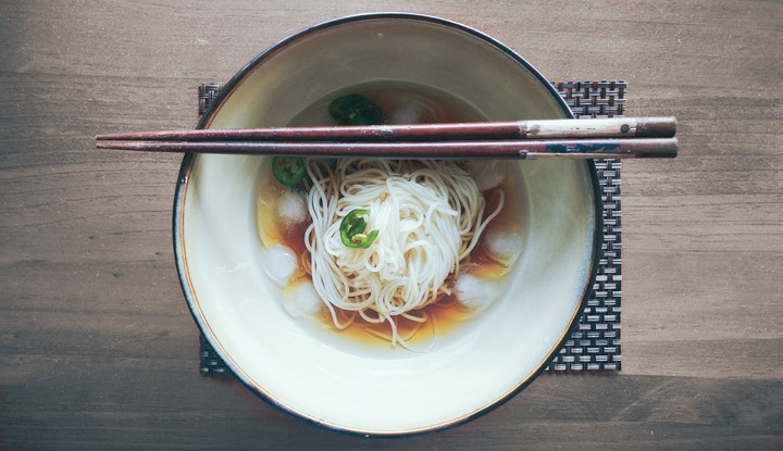 noodle on a table