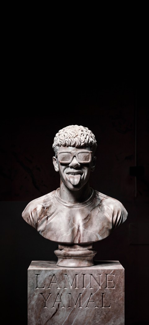 sfondi moustache, Statue