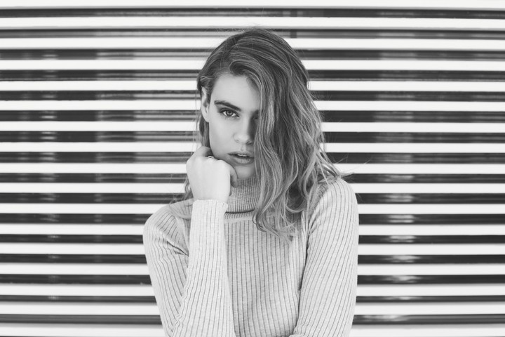 black and white
