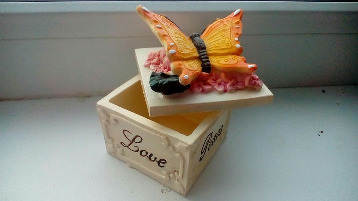 seashells and small casket