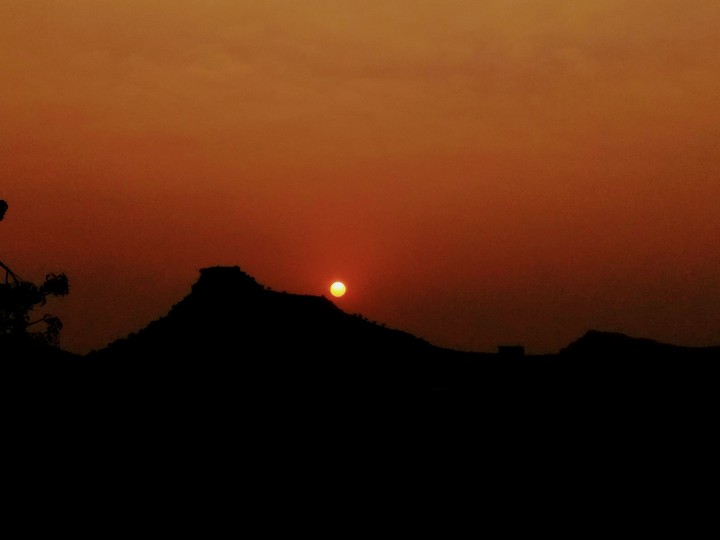 sunset at Aurangabad Hills