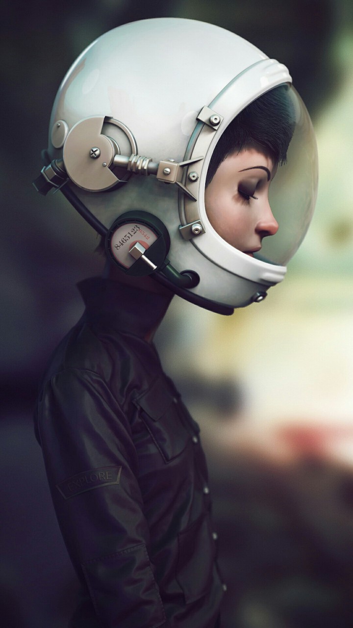 Helmet girl