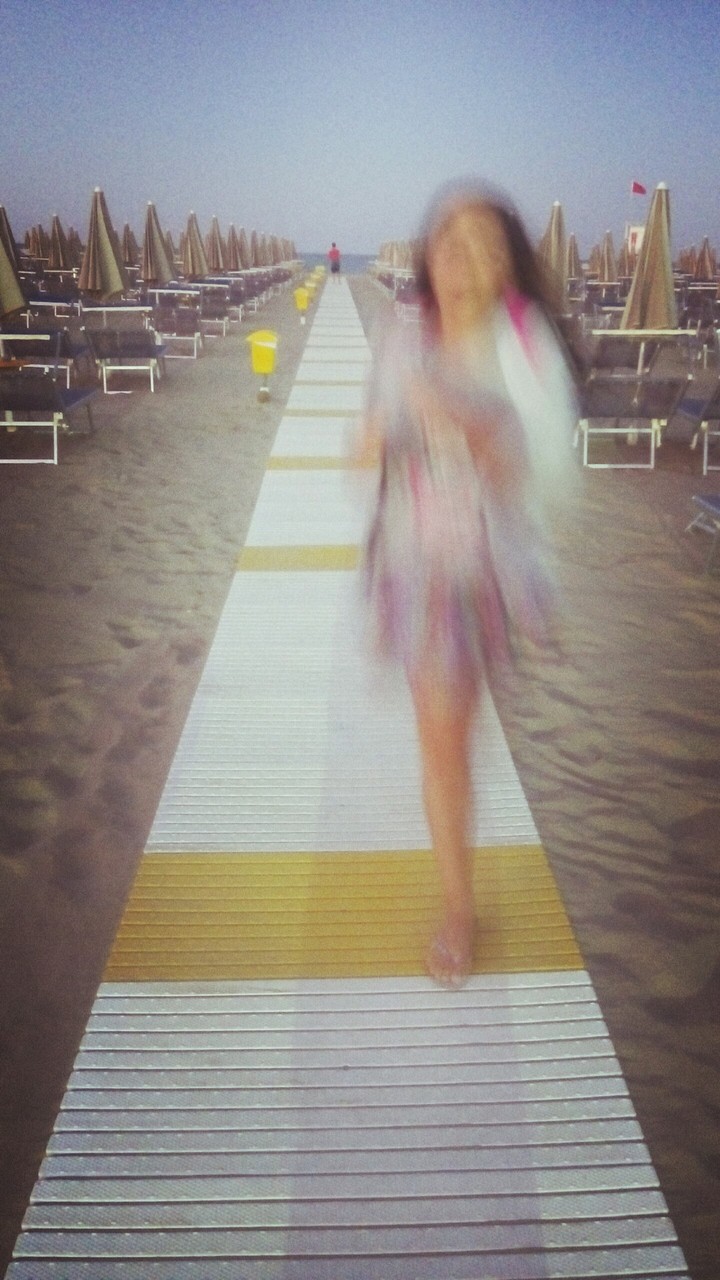 running on the beach