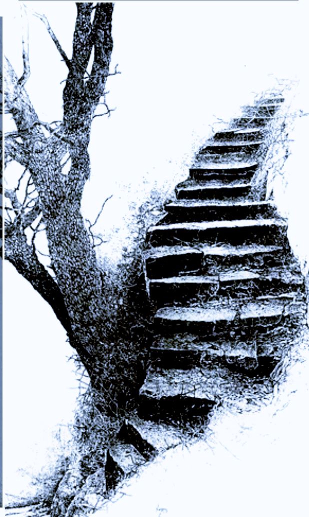 Old staircase to nowhere