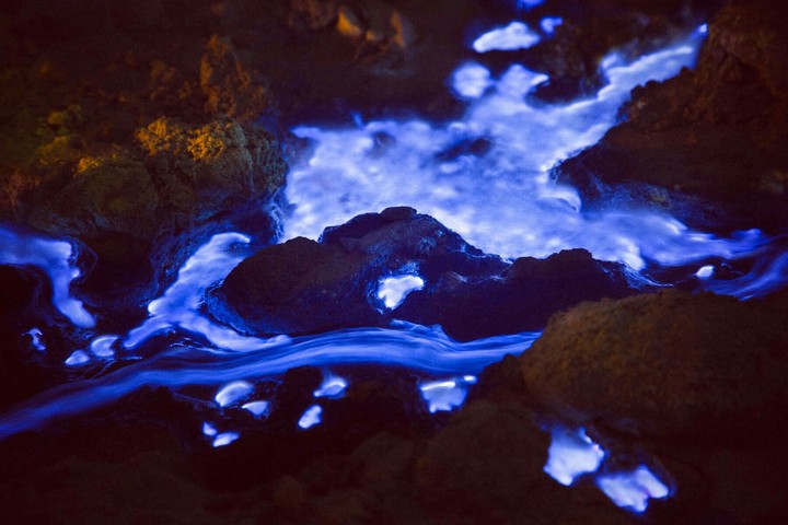 Lava azul.