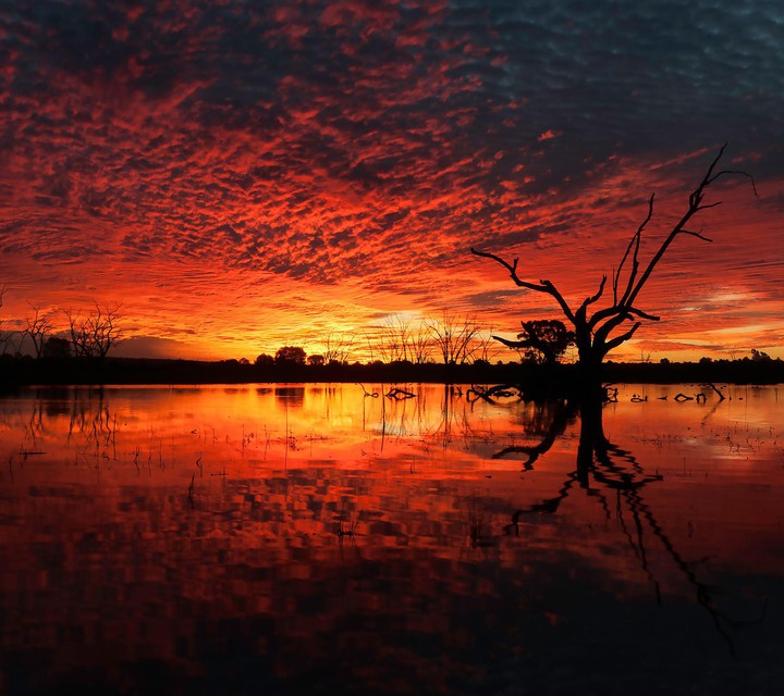 Sunset on the water