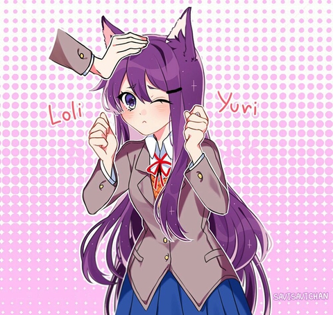 fondos de pantalla dokidokiliteratureclub, violet