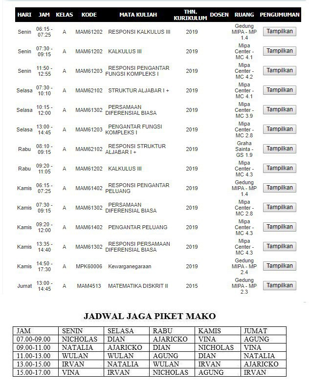 Jadwal