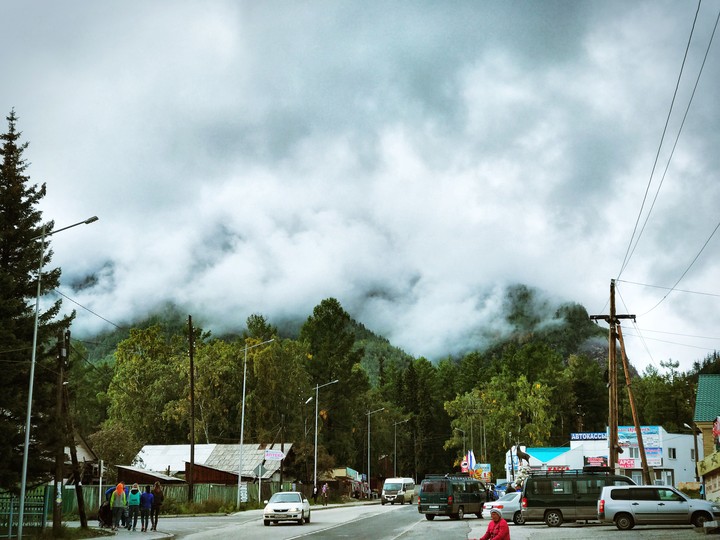 the mountains