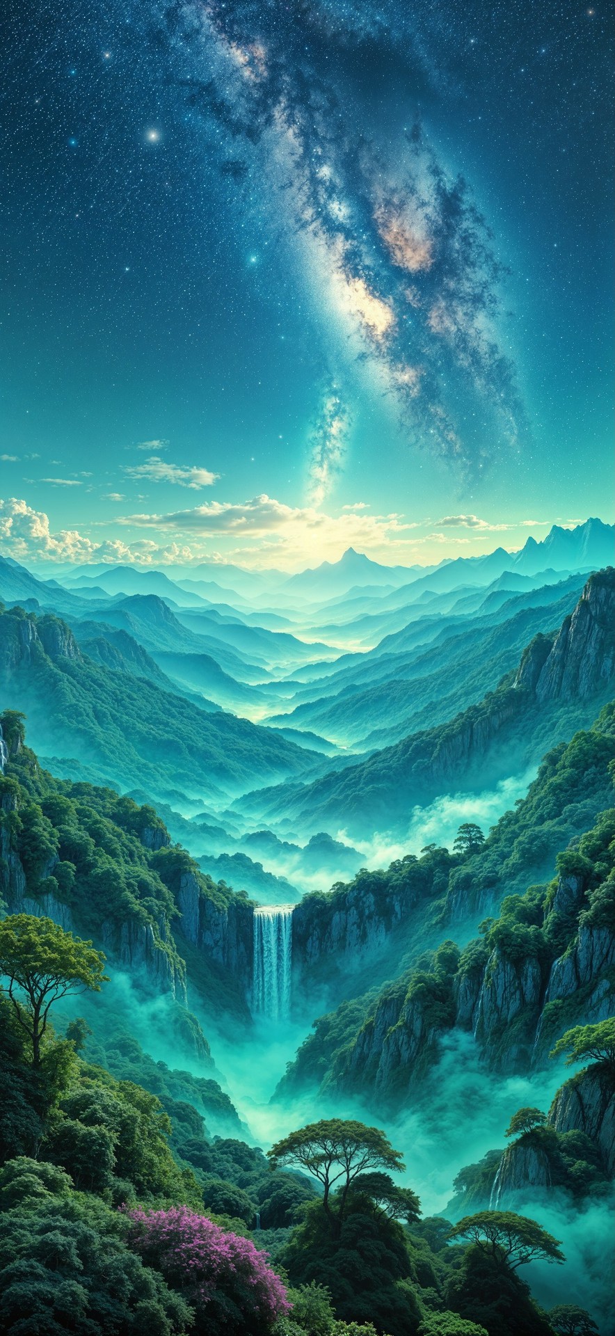 fondos de pantalla forest, aurora