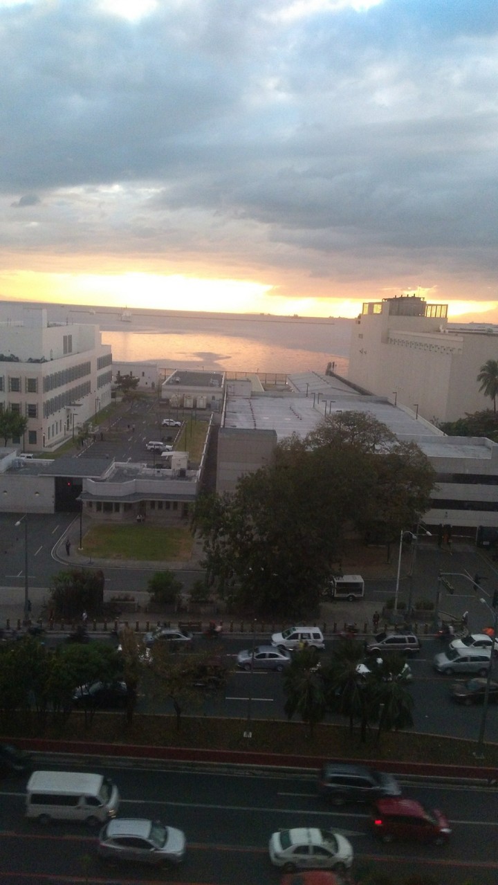 sun rise in the city